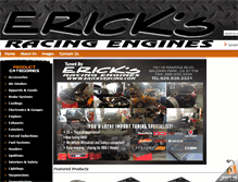 Tablet Screenshot of ericksracing.com